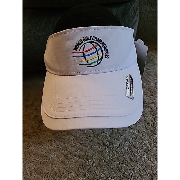 AHEAD Accessories - World Golf Championships Bridgestone Invitational Poly White Golf Visor - NWT!